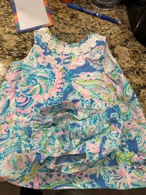 Girls Sleeveless Swirl Print Sundress Lilly Pulitzer